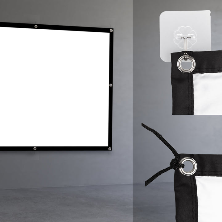 Maclean projection screen, 120", 240x180cm, 25mm 4:3 border, tension hooks, MC-169