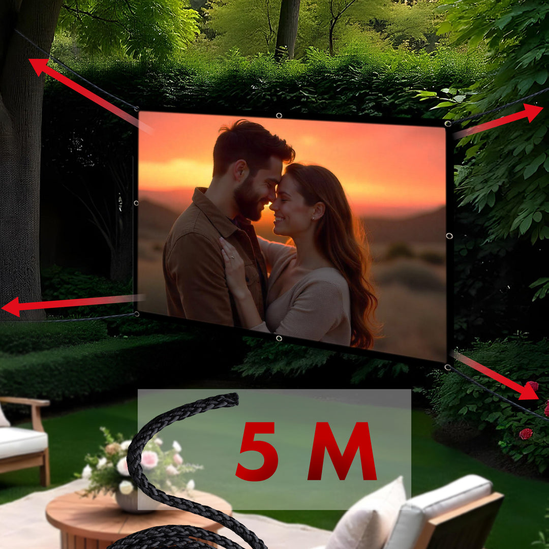 Maclean projection screen, 120", 240x180cm, 25mm 4:3 border, tension hooks, MC-169