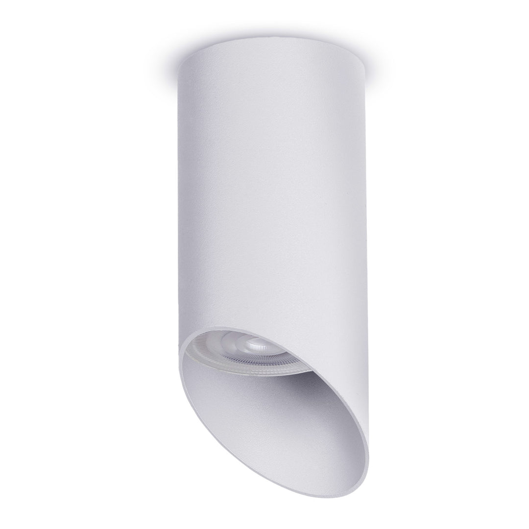 Maclean surface-mounted luminaire / tube, spot, round, aluminum, GU10, 55x130mm, color white, MCE360 W 3pcs + LED bulb GU10 7W Maclean Energy MCE437 WW warm white 3000K, 220-240V~, 50/60Hz, 3pcs