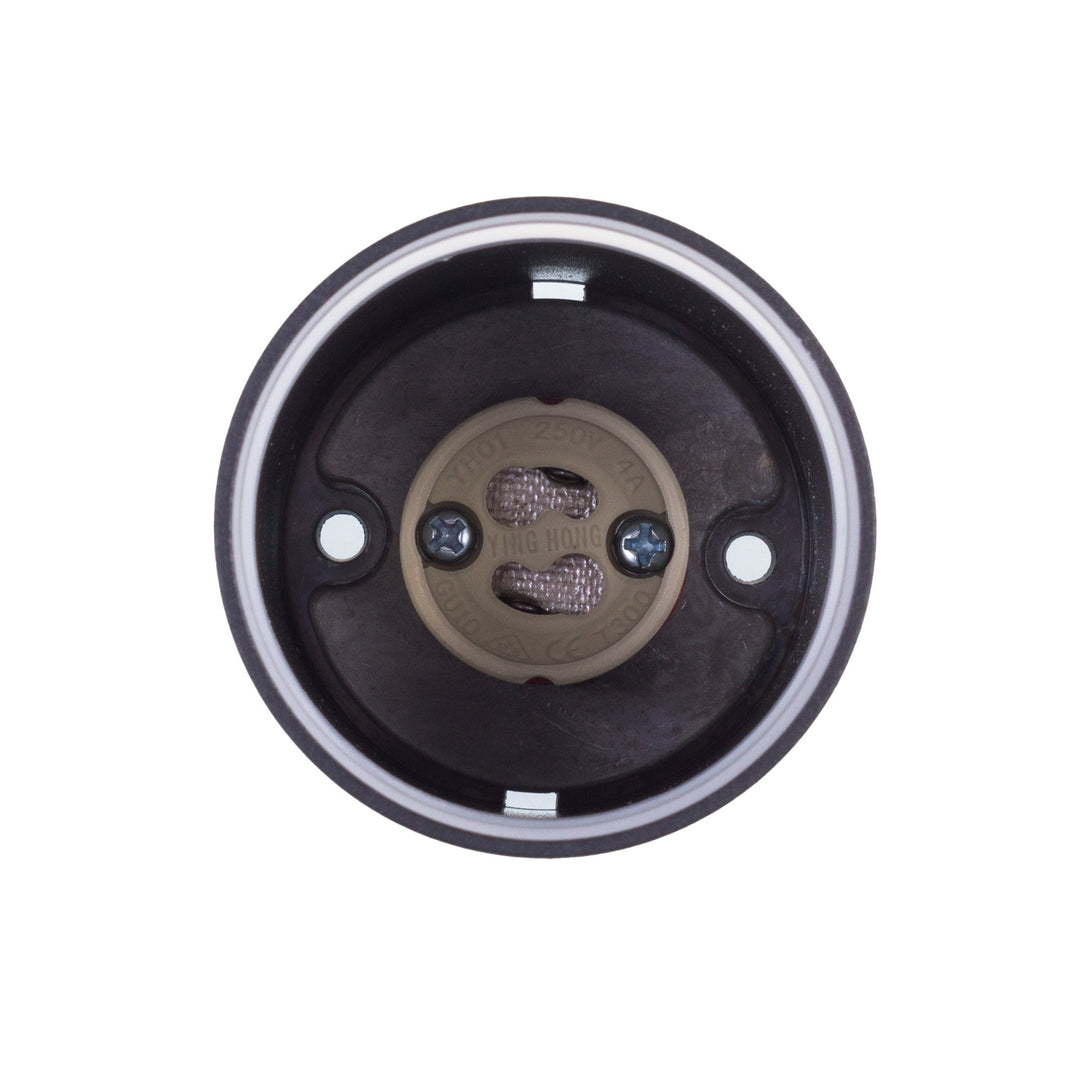 Maclean surface-mounted luminaire / tube, spot, round, aluminum, GU10, 55x130mm, black color, MCE361 B 3pcs+ LED bulb GU10 7W Maclean Energy MCE437 NW neutral white 4000K, 220-240V~, 50/60Hz, 490 3pcs
