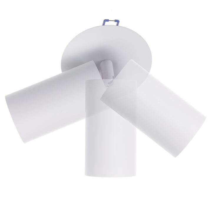 Maclean MCE364 W Luminaria empotrable / de tubo, spot, redonda, aluminio, GU10, 55x130mm, blanco + bombilla LED GU10 7W Maclean Energy MCE437 WW blanco cálido 3000K, 220-240V~, 50/60Hz, 490lm