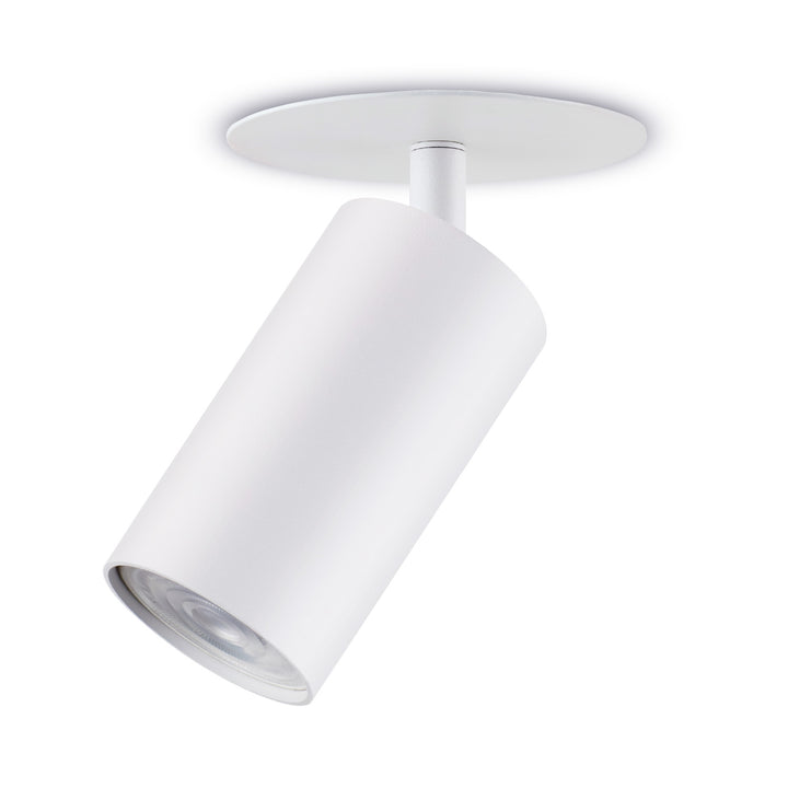 Maclean MCE364 W Luminaria empotrada / de tubo, spot, redonda, aluminio, GU10, 55x130mm, blanco, 3pcs+ Bombilla LED GU10 7W Maclean Energy MCE437 WW blanco cálido 3000K, 220-240V~, 50/60Hz 3pcs