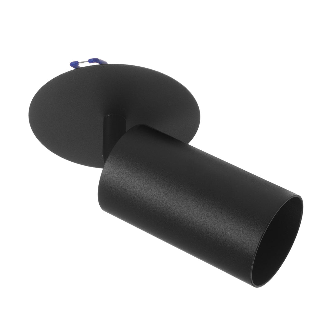 Maclean flush-mounted luminaire/tube, spot, round, aluminum, GU10, 55x130mm, black color, MCE364 B 3pcs+LED bulb GU10 7W Maclean Energy MCE437 NW neutral white 4000K, 220-240V~, 50/60Hz, 3pcs