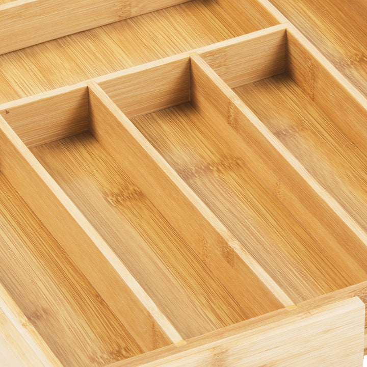 GreenBlue extendable bamboo cutlery organizer, 325-500x430x45mm, GB379, 2 pieces