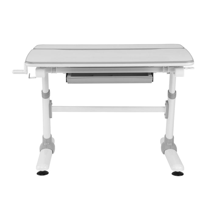 Ergo Office ergonomic height-adjustable children's desk, gray, max 100kg, ER-417 2cz +Ergo Office ergonomic children's chair, adjustable headrest, adjustable height, max 75kg, ER-484N