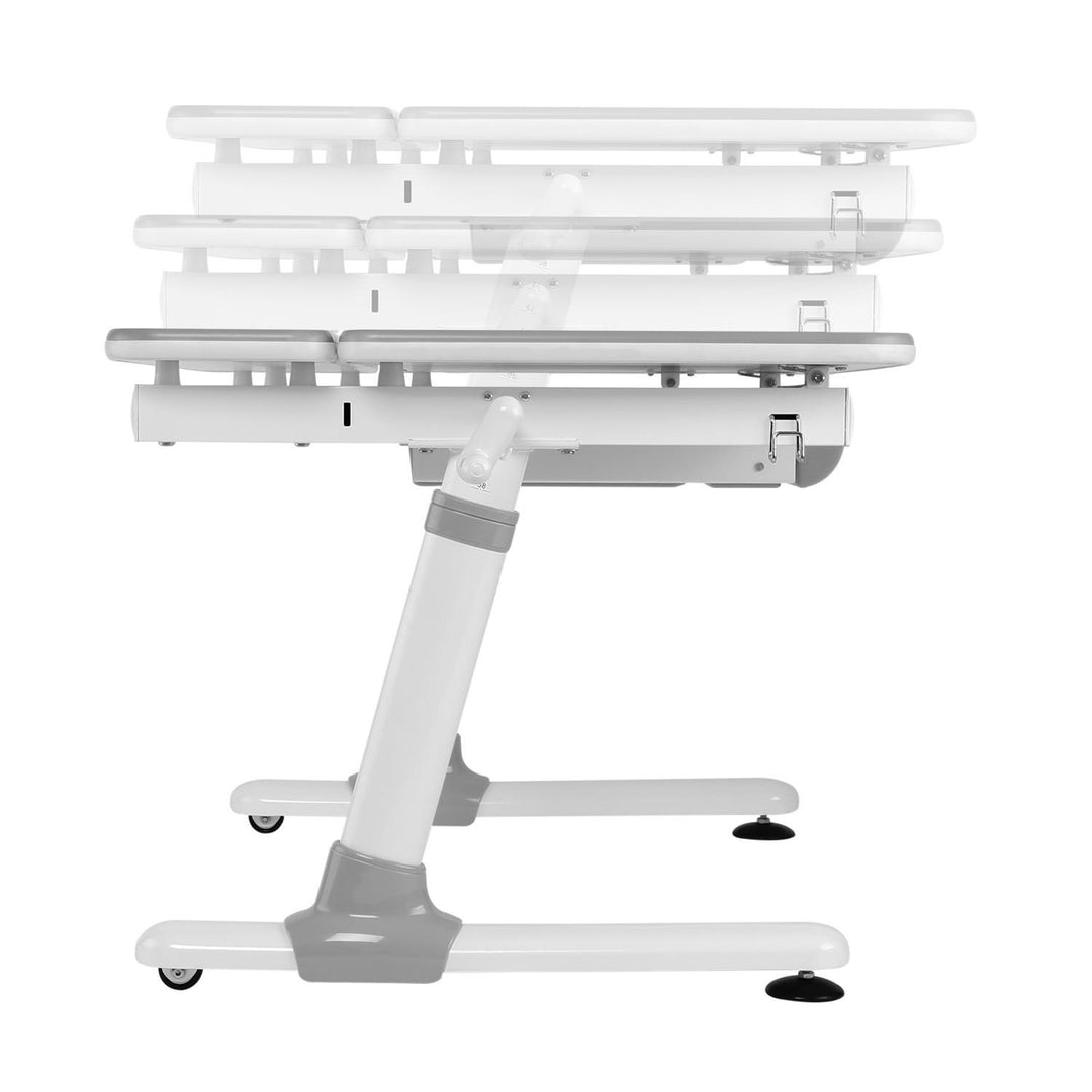 Ergo Office ergonomic height-adjustable children's desk, gray, max 100kg, ER-417 2cz +Ergo Office ergonomic children's chair, adjustable headrest, adjustable height, max 75kg, ER-484N