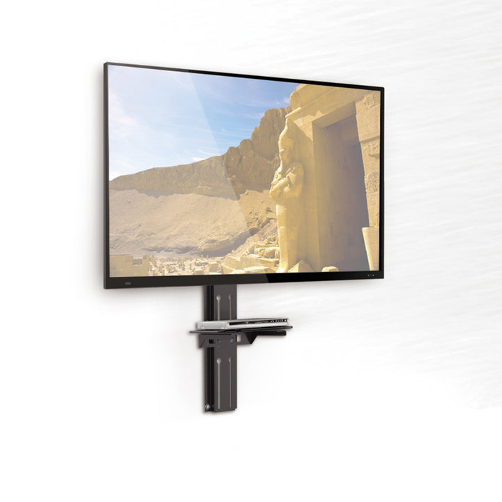 Maclean Soporte TV con estante DVD, VESA 200x200 , 23"-43", 25kg, MC-771A +HDMI 2.0 4K 3D UHD 1.8m CABLE 48 bit