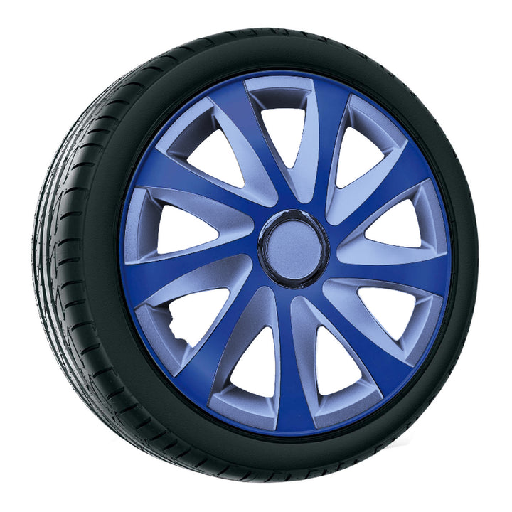 Universal hubcap 16'' NRM Drift Extra blue and silver 1 piece wheel cover
