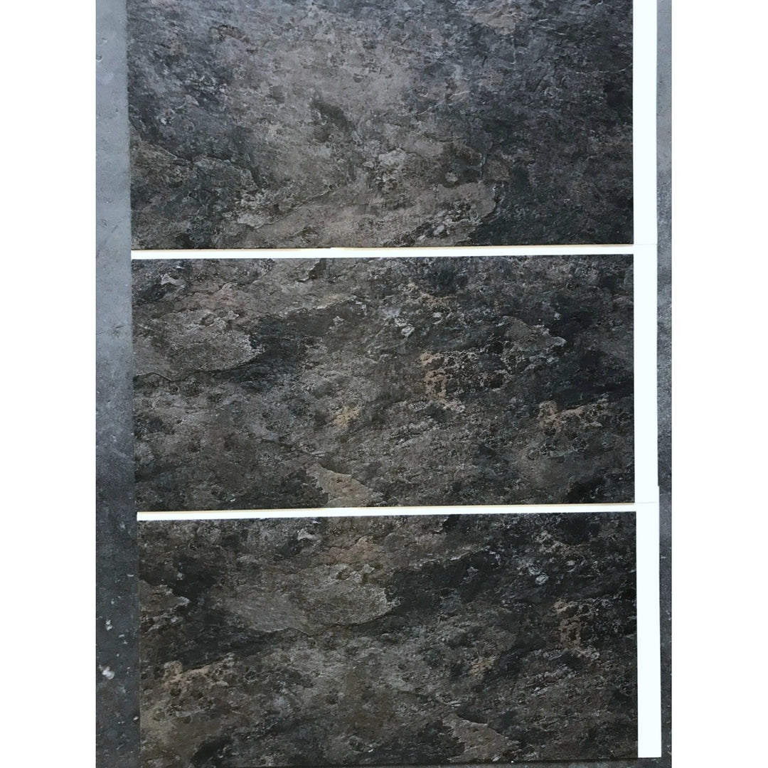 Fliesana zelfklevende wand- en vloertegels, set van 3, waterbestendig, natuursteendessin (leisteen)