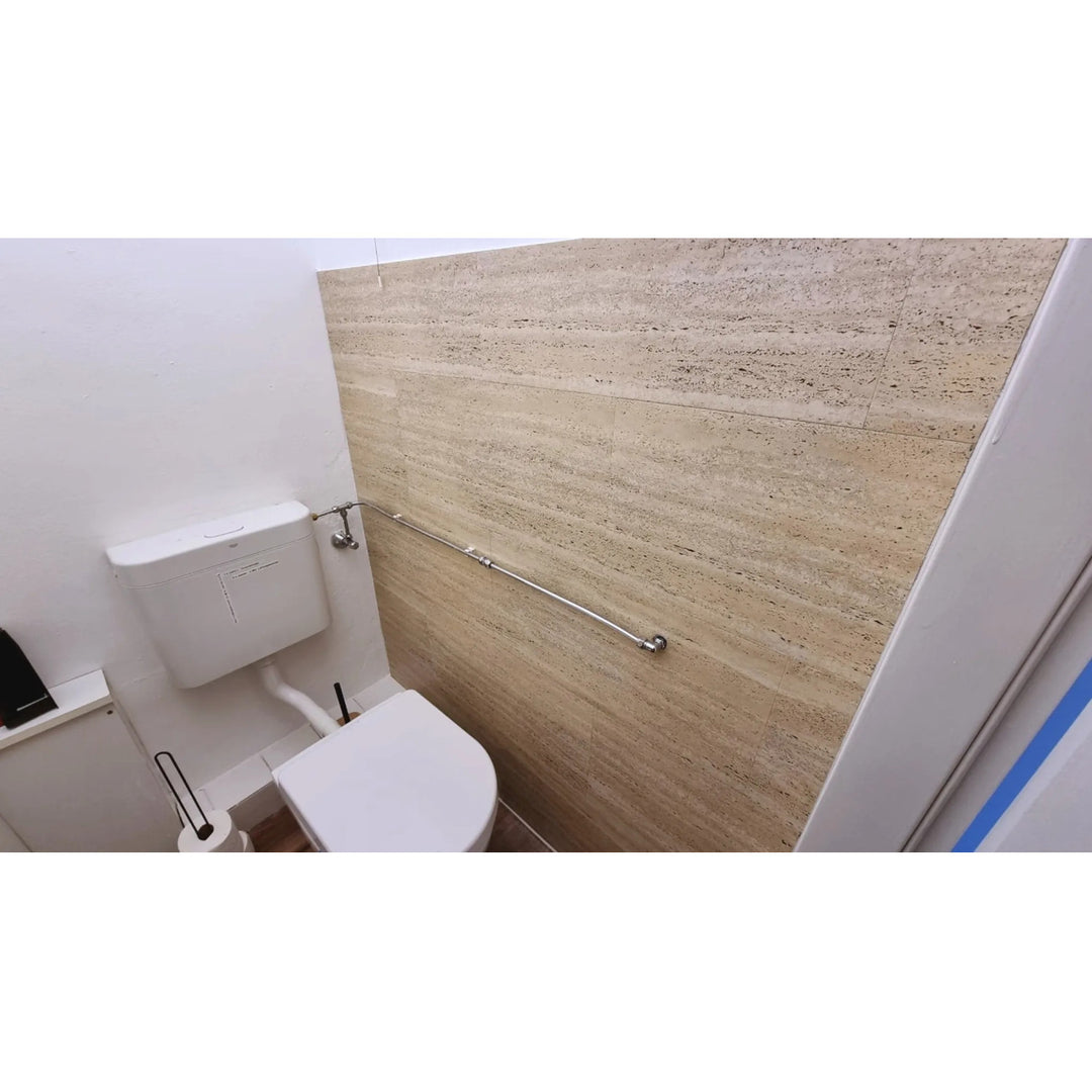 Fliesana - Zelfklevende wand- en vloertegels - set van 3 - waterbestendig - Ontwerp: natuursteen