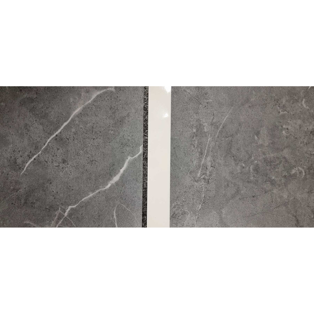Self-adhesive tiles for wall floor Fliesana, set of 3 pieces, waterproof, natural stone pattern, dark gray color