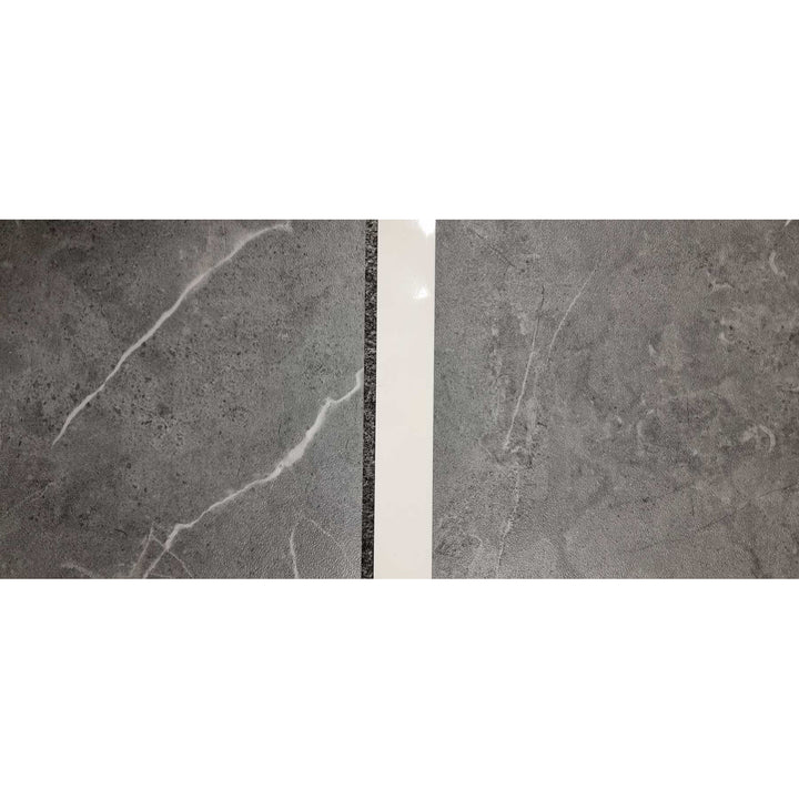 Self-adhesive tiles for wall floor Fliesana, set of 3 pieces, waterproof, natural stone pattern, dark gray color