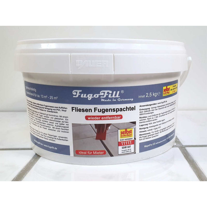 FugoFill herausnehmbare Fliesenfugenmasse, 2,5 kg, grau