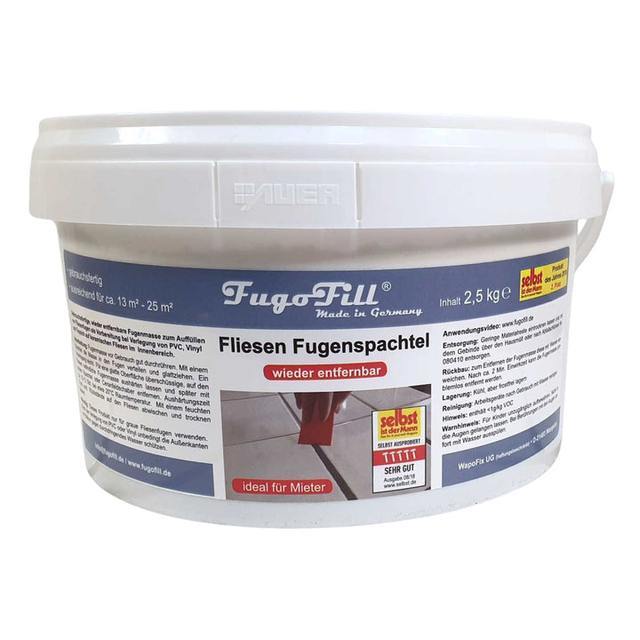 FugoFill herausnehmbare Fliesenfugenmasse, 2,5 kg, grau