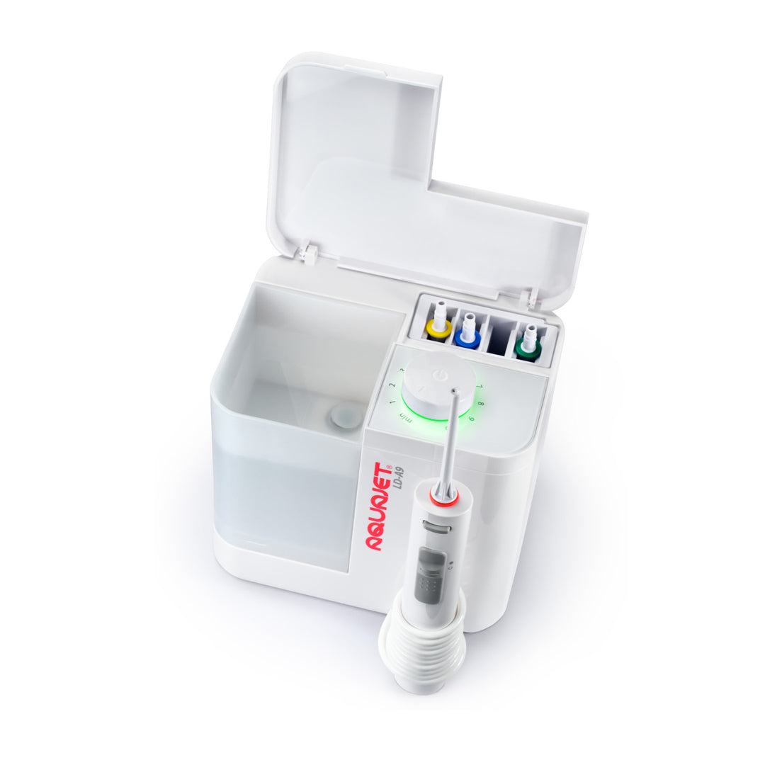 Aquajet irrigator, electronic control, 500ml container, 4 tips, LD-A9