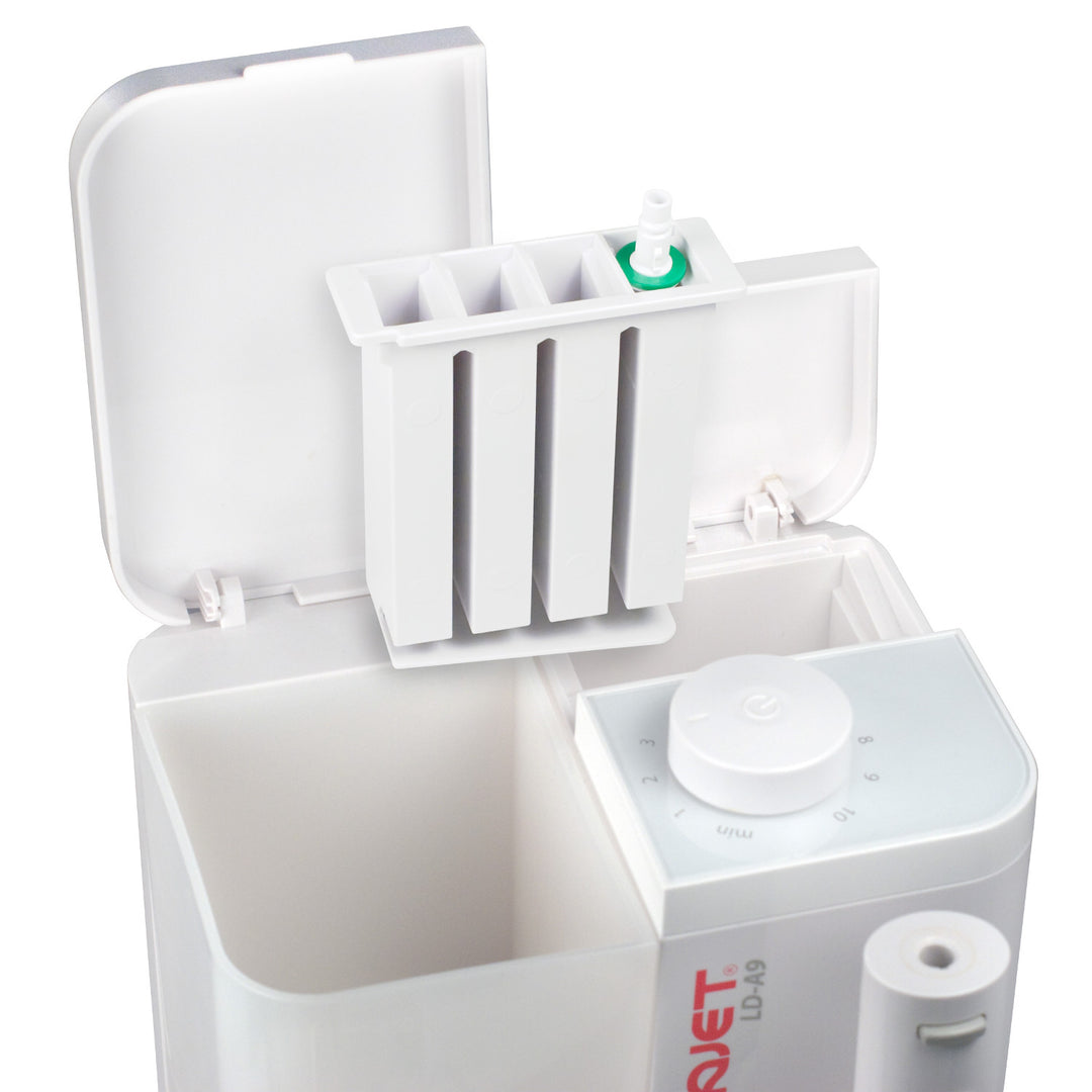 Aquajet irrigator, electronic control, 500ml container, 4 tips, LD-A9