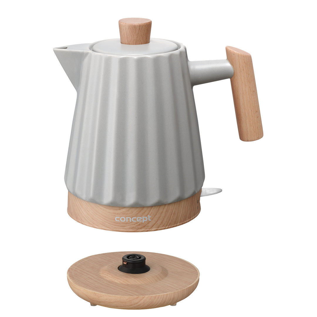 Concept electric kettle, ceramic, 1500W, 1.5L, light gray, RK0091