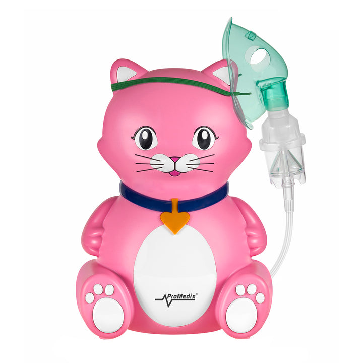 Promedix cat inhaler for children, set nebulizer, masks, filters, PR-816 + Promedix PR-960 non-contact infrared medical thermometer
