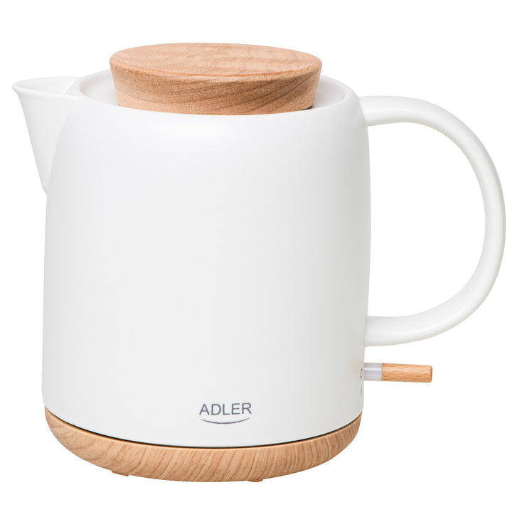 Ceramic electric kettle 1.0L, 1200W, ecru, Adler AD 1304