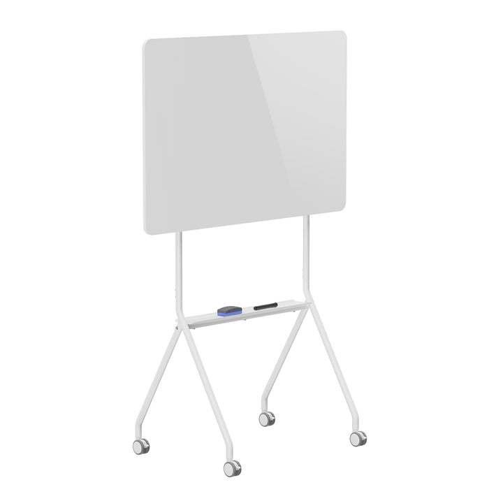 Ergo Office mobile dry erase board, horizontal orientation, white, single sided, with shelf, board dimensions 1190x790mm, ER-306