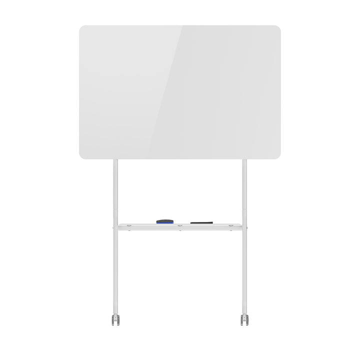 Ergo Office mobile dry erase board, horizontal orientation, white, single sided, with shelf, board dimensions 1190x790mm, ER-306