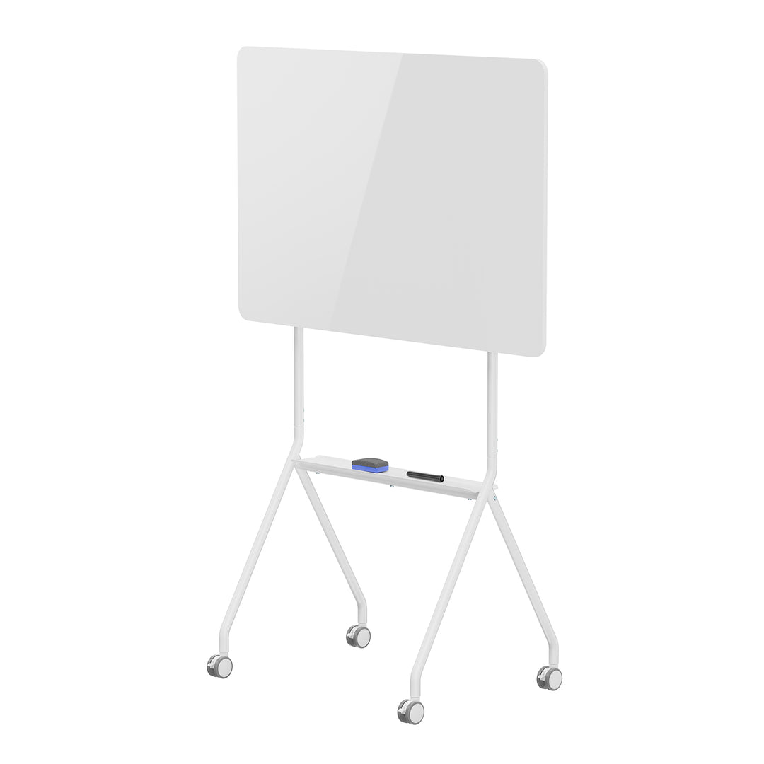 Ergo Office mobile dry erase board, horizontal orientation, white, single sided, with shelf, board dimensions 1190x790mm, ER-306