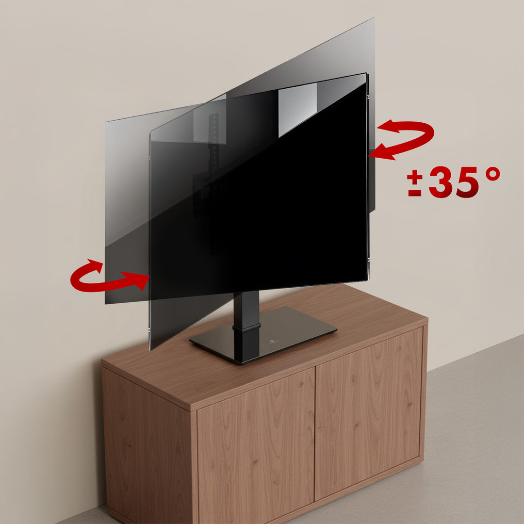 Universal-TV-Ständer Maclean, für RTV-Schrank, Ständer, max. 40kg, max. VESA 400x400, Höhen- und Winkelverstellung, für TV-Geräte 32-65", MC-1240