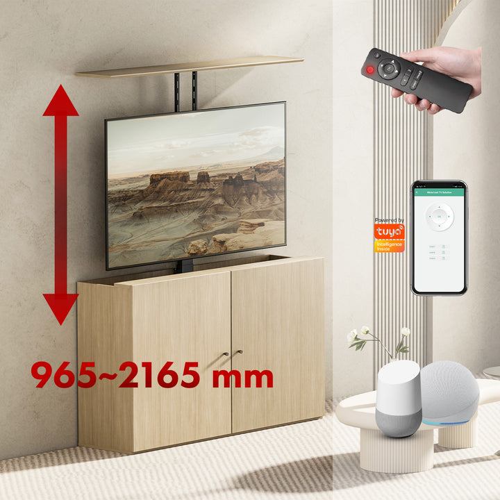 Elektrischer Decken- und Bodengriff, ausziehbar, 43''-88''', VESA 600x400, max. 60kg, 100-240V AC,50/60Hz