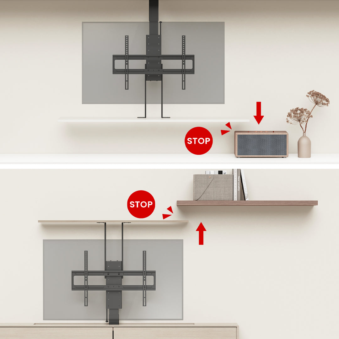 Elektrischer Decken- und Bodengriff, ausziehbar, 43''-88''', VESA 600x400, max. 60kg, 100-240V AC,50/60Hz