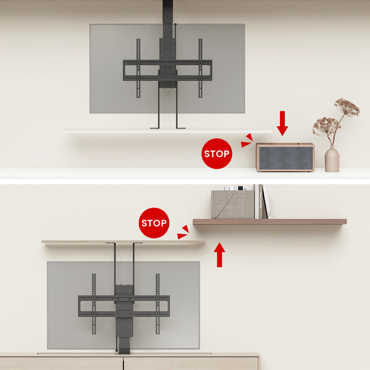 Elektrischer Decken- und Bodengriff, ausziehbar, 43''-88''', VESA 600x400, max. 60kg, 100-240V AC,50/60Hz
