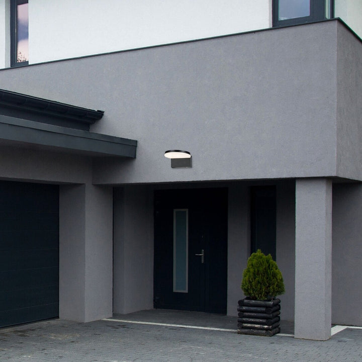 Rabalux outdoor wall lamp, outdoor light, 9W, black, Batida