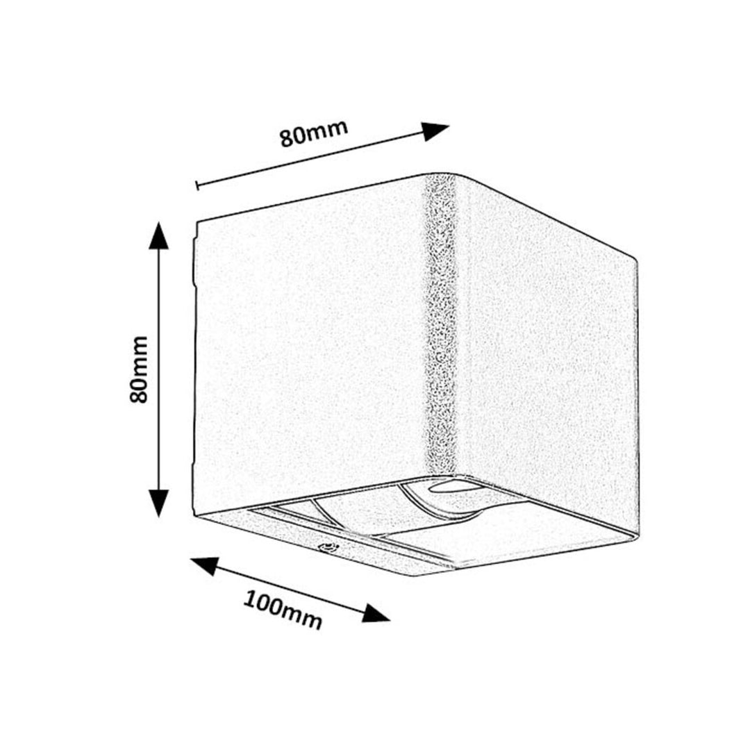 Rabalux Hallstatt 10W outdoor wall lamp IP54 brown outdoor light