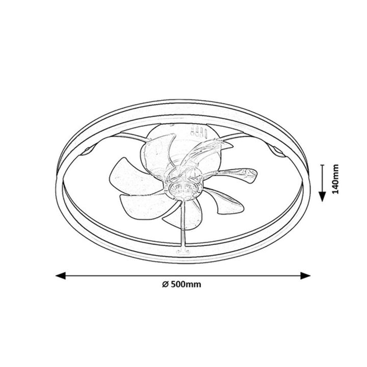 Rabalux ceiling lamp, light with fan, 40W, black, Fanfy