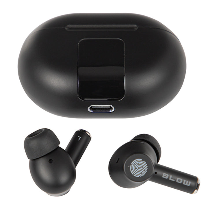 BLOW wireless headphones, Bluetooth 5.3, LED display, ENC system, PRO ENC BLACK