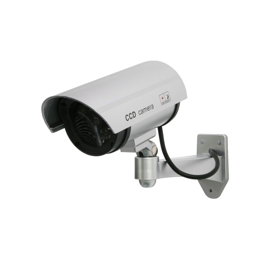 Dummy camera met knipperende LED IR1100 S IR voor buiten, zilver, 4 stuks