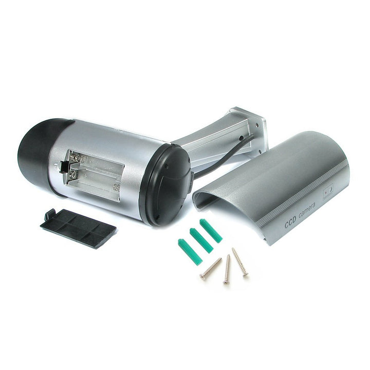 Dummy camera met knipperende LED IR1100 S IR voor buiten, zilver, 4 stuks