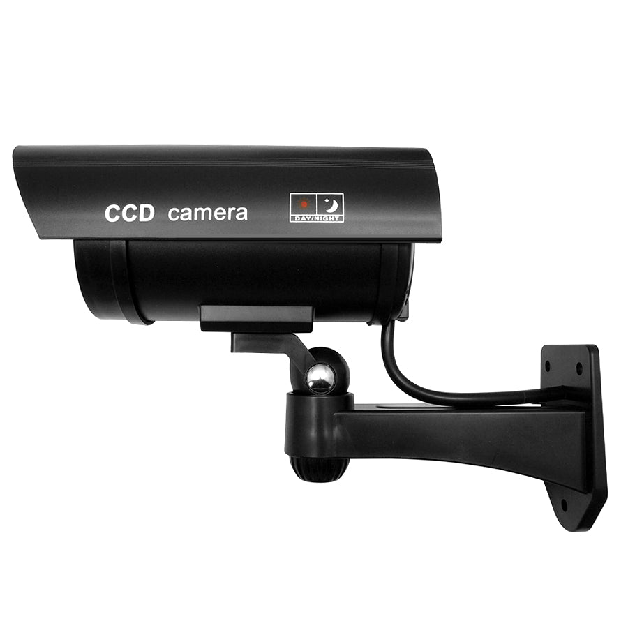 Dummy camera with flashing LED IR1100 B IR outdoor, black, 2 pieces