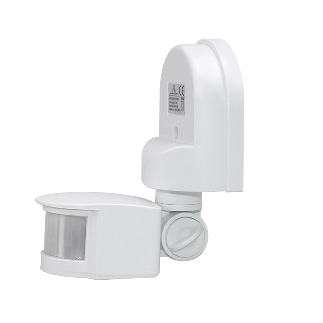 Maclean Sensor de movimiento y crepuscular de pared, 180°, max. 1200W, blanco y negro, MCE25