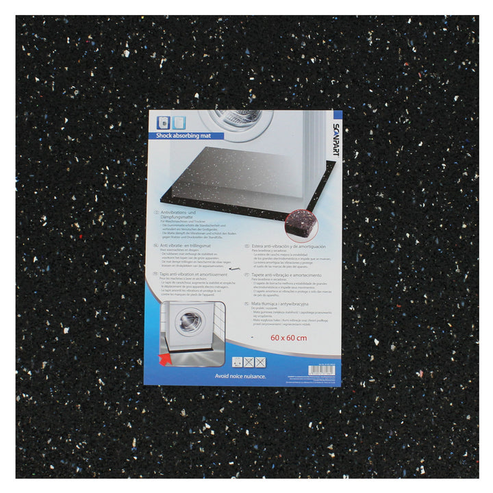 Scanpart Alfombra antivibraciones bajo electrodomésticos, Hecha de caucho, 60x60cm
