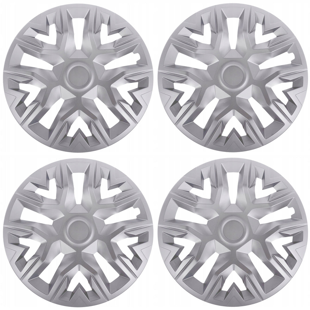 Universal hubcaps 15'' NRM The Best silver 4 pieces wheel trims