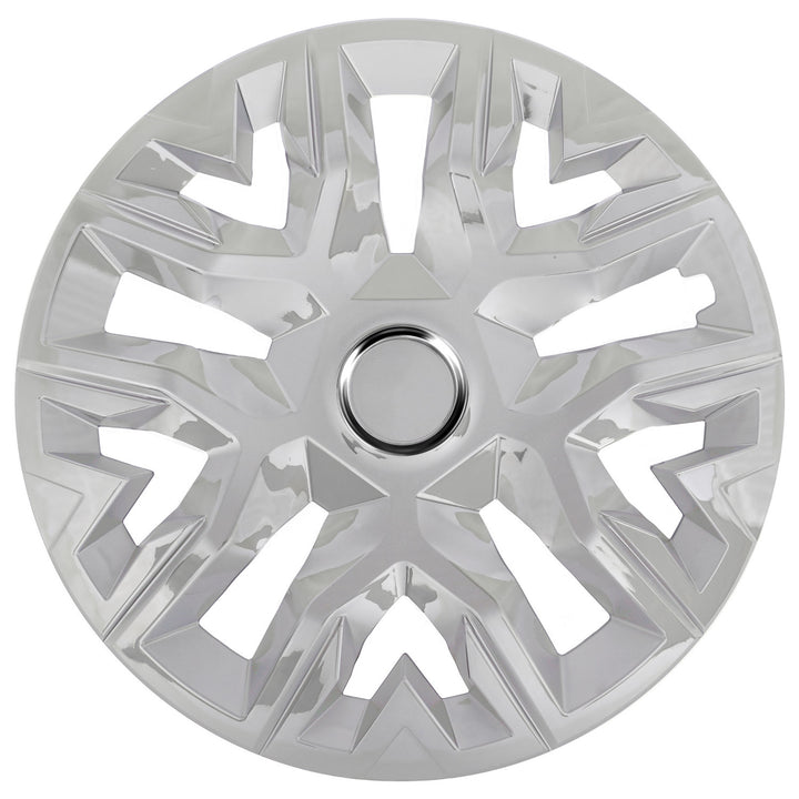 Universal hubcaps 15'' NRM Perfecto silver lacquered 4 pieces wheel trims