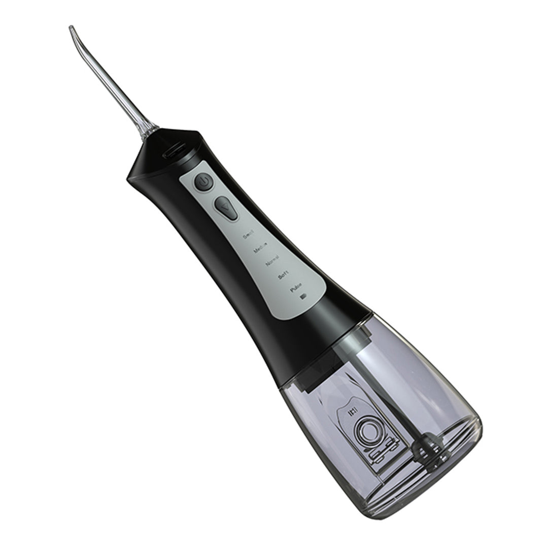 LAFE dental irrigator, 5 modes, 6 tips, black, CleanPRO