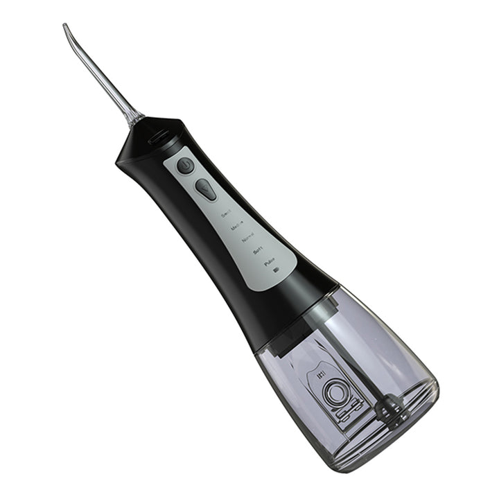 LAFE dental irrigator, 5 modes, 6 tips, black, CleanPRO