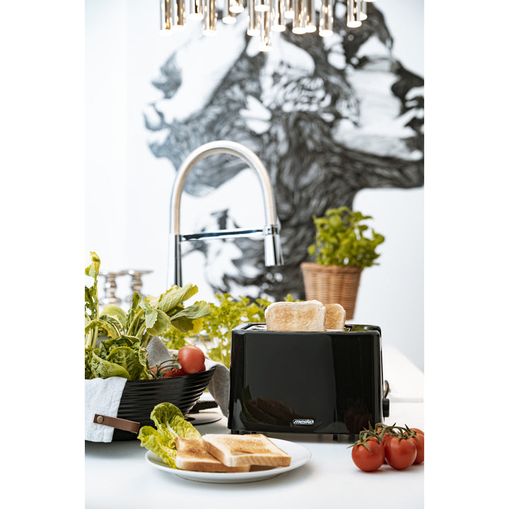 Mesko toaster, 2 slice toaster, 900W, black, MS 3220