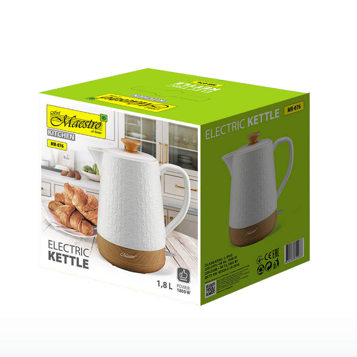 Maestro cordless kettle, ceramic, 1800W, 1.8l, MR076