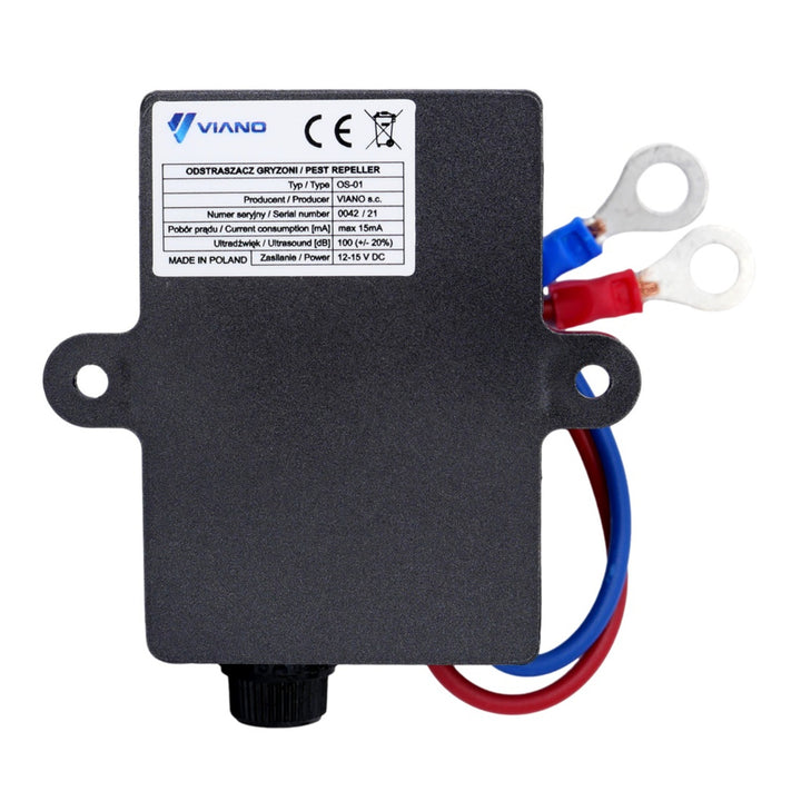 Viano Uno Car Rat, Mouse and Rodent Repellent Ultrasonic Buzzer 12V Frequency Change Automatic Switching Oil, Water and Temperature Resistance