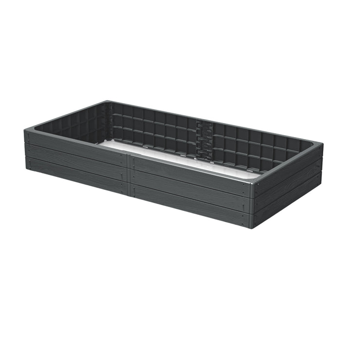 Prosperplast Cama de jardín, 149cm, Color antracita, Base Woody