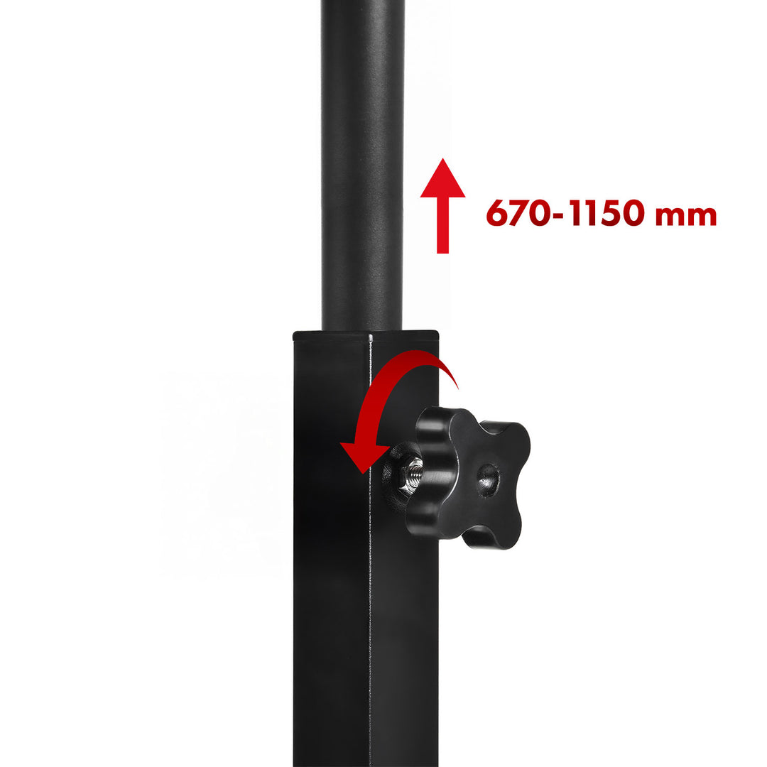 Maclean mobile laptop table desk, black, top 80x60cm, 50kg max, height adjustment 67-115 cm, MC-124 B