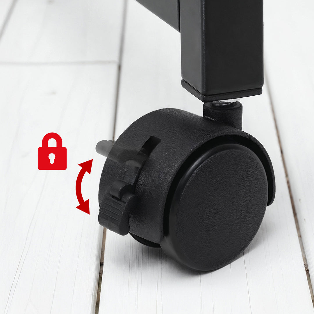 Maclean Klapptisch, schwarz, mobil, Platte 100x58cm, max. 50kg, MC-126 B