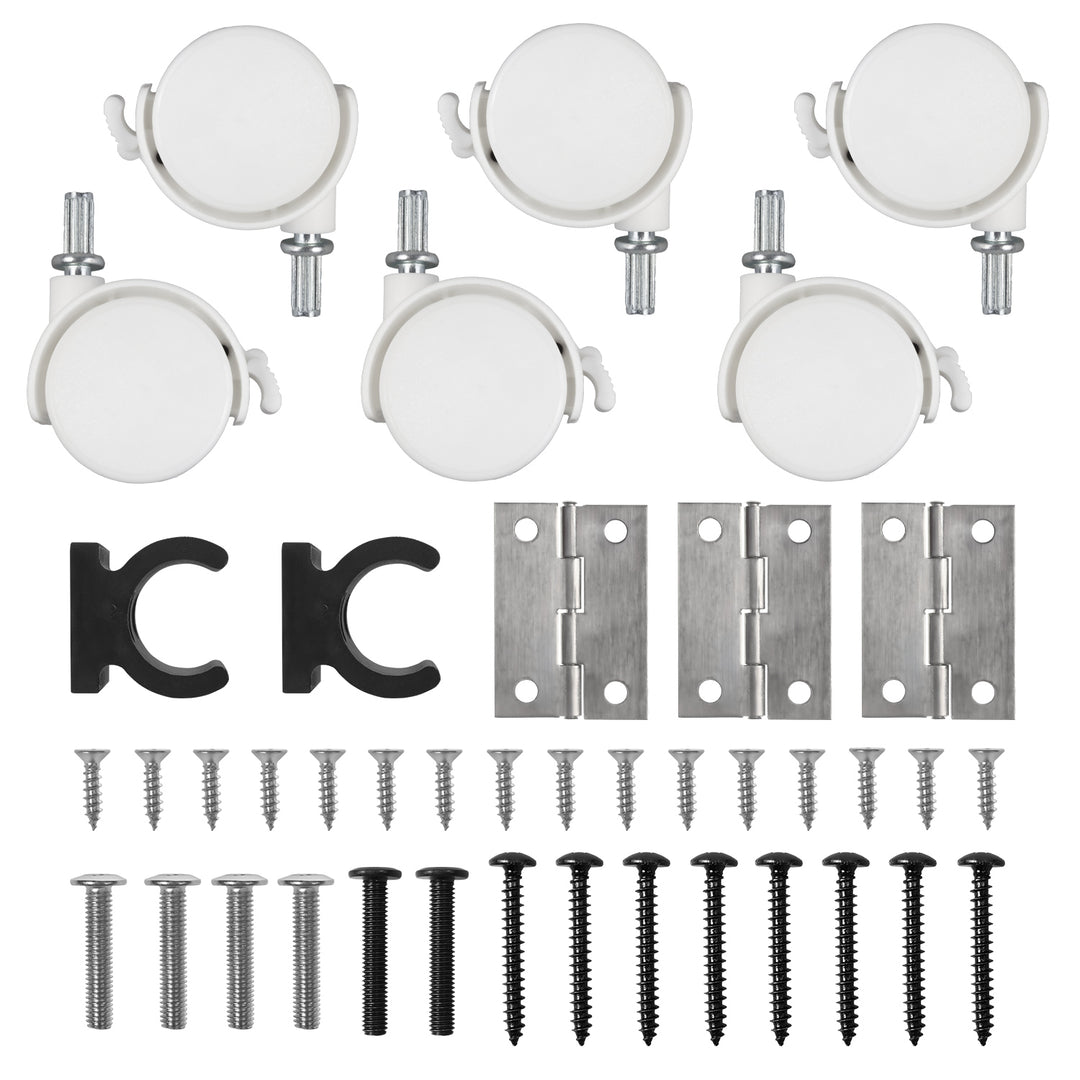 Maclean Klapptisch, weiß, fahrbar, Platte 100x58cm, max. 50kg, MC-126 W